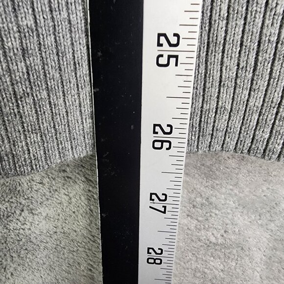 Womens Gray Lands End Outfitters Cardigan Sweater Long Sleeve OBHC Logo Size M - Picture 9 of 10